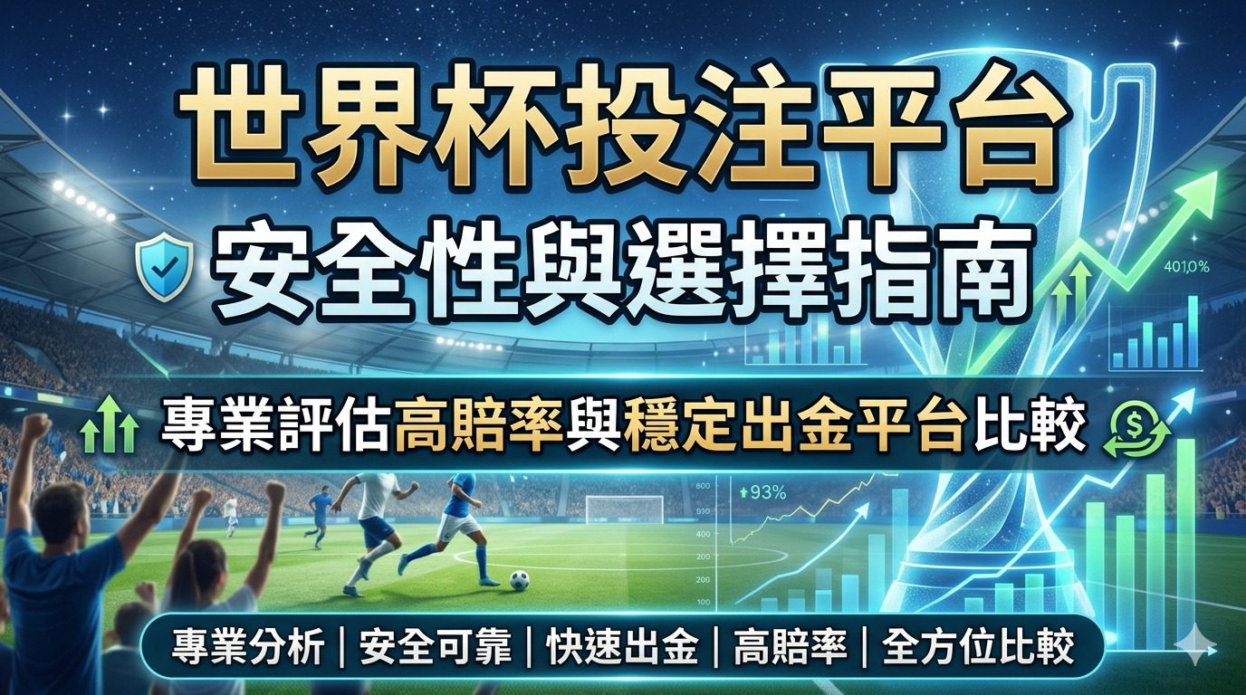 世界杯投注平台安全性與選擇指南：專業評估高賠率與穩定出金平台比較